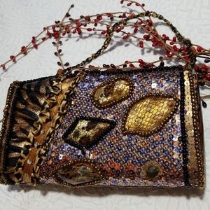 NWOT *Sequins and Animal little purse